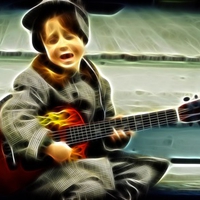 boy playing guitar