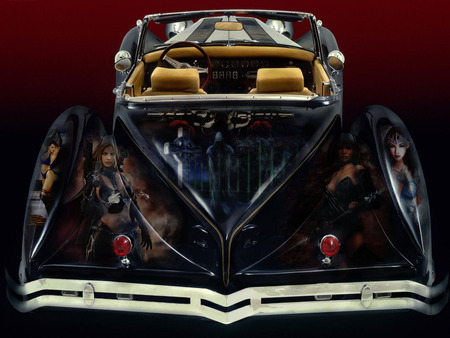 this is a stunning car  - women, linclon, special, art, custom