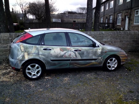 my mates car after a lot of work  - england, art, focas, ford, fantasy