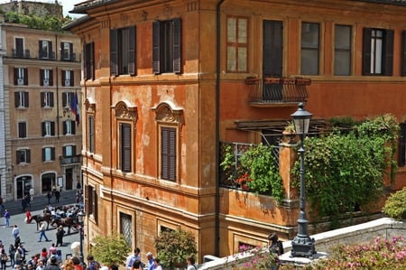 Tea room - piazza, orange, building