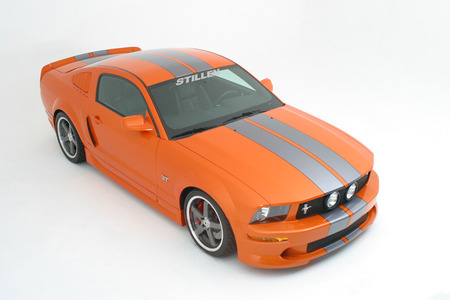 Stillen Mustang Widescreen WP 2 - race, speed, performance, ford mustang, orange, tuning, stillen racing