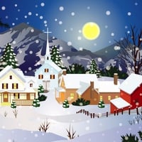 winter vector scene