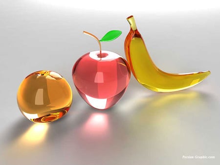 Fruits - yellow, red, photography, fruits, glass