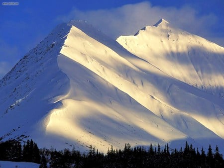 Whispering mountain - summit, alaska, morning, light, mountain, sun