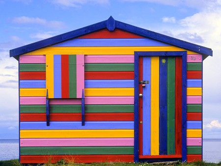 Colorfull Hut - picture, colorfull hut, cool