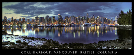 Vancouver B.C Skyline - ocean, sky, coastline, bc, water, buildings, skyscrapers, vancouver, modern, skyline, city, canada, architecture, skies, towers