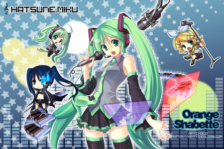 Vocaloids - vocaloids, kagamine rin, anime, hatsune miku