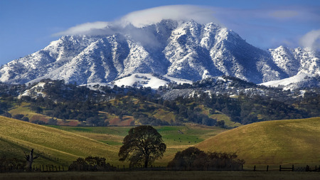 after the storm - valley, mountain, snow