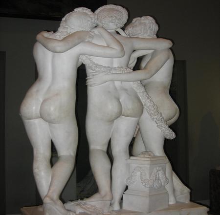 The Three Graces 1825 - statue, paris, louvre, art