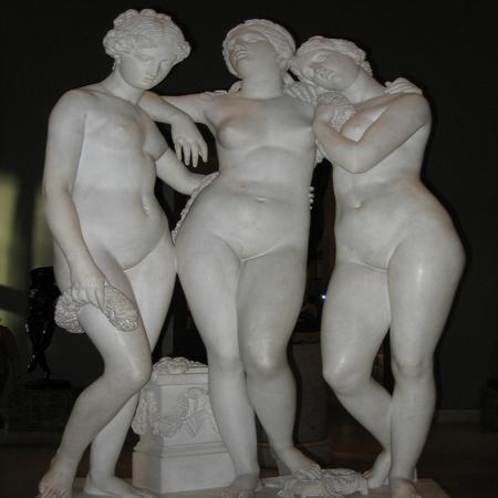 The Three Graces 1825 - statue, paris, louvre, art