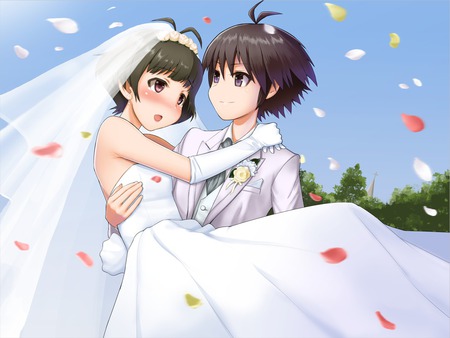 Wedding - idolmaster, wedding, akizuki-ryou, kikuchi-makoto