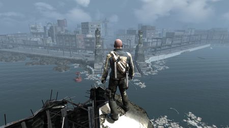 Height Sight - stunt, brave, height, hero, video game, water, wallpaper, alone, game, adventure, action, sea