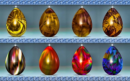 Eggs In 8 Collection 13 - beauty, eggs, fractal, abstract, display, lovely, sparkle