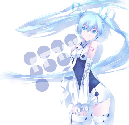 hatsune miku - vocaloids, miku, anime, blue