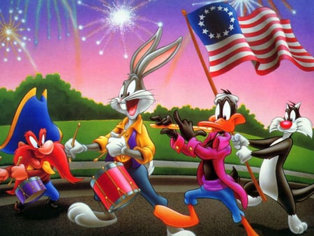 july 04 looney-tunes - july04, bugbunny, cartoon, looney-tunes