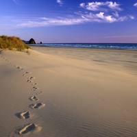 footsteps on sand