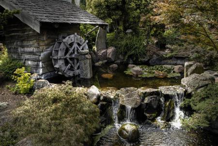 site of an old mill in the woods - waterfalls, mill, woods, old