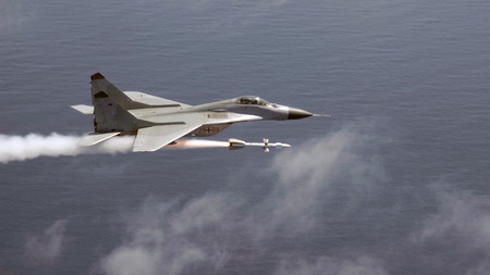 MiG-29 Fulcrum firing - mig, fulcrum