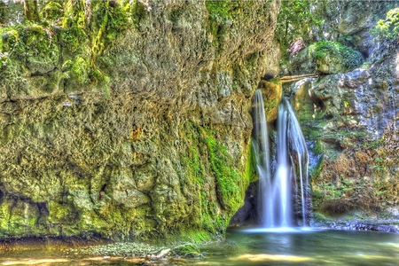 Tine de conflens - Waterfall - HDR - tine, water, fields, beautiful, splendor, landscape, nature, waterfall, hdr, conflens, beautiful place