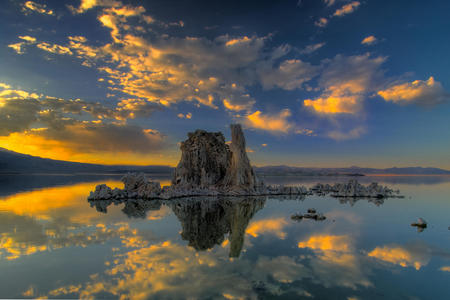 Scene - island, water, lake, rocks