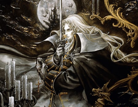 Alucard of Symphony of the Night - sotn, alucard, castlevania, dracula