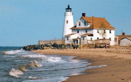 maryland cove point lighthouse - lighthouses, architecture