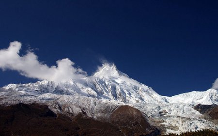 mountains himalaya manaslu - nature, mountains