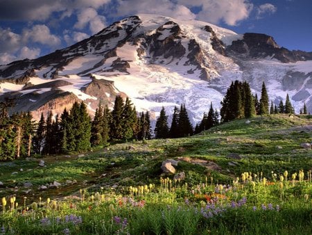 mountains of morning - mountains, nature