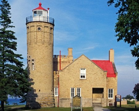 old mackinac point light michigan - architecture, lighthouses