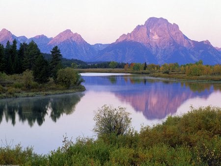 oxbow mountains wyoming - nature, mountains