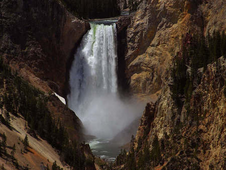 waterfalls in canada - hill, mountains, sky, waterfall