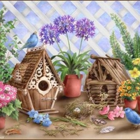 bird house scenery hut