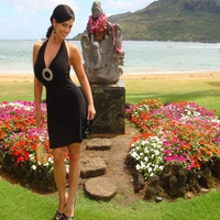 Flowers & Statue
