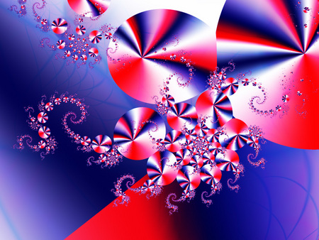 patriotic colors image fractal - white, fractal, blue, red