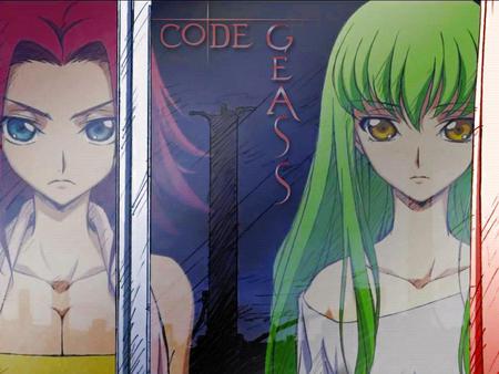 Kallen and C.C. - shoujo, cc, anime, kallen, code geass