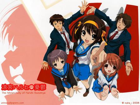 Haruhi no Yutsuu! - haruhi, mikuru, haruhi no yuutsu, yuki