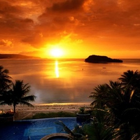 AGANA BAY GUAM AT SUNSET