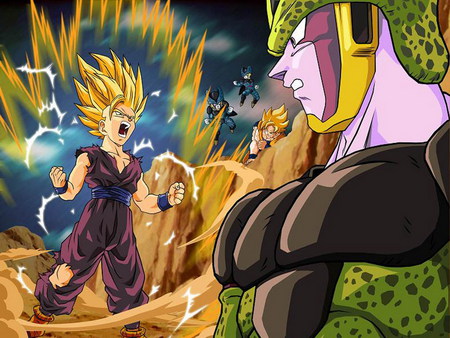 johan VS cell - dragonball, anime, johan, cell