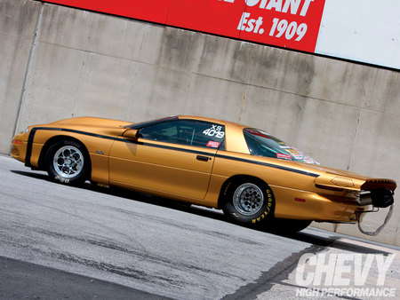 Camaro Dragster - gold, gm, 2002, chevy