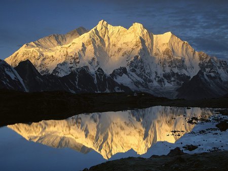 tibet mountain makalu and chomolonzo - mountains, nature