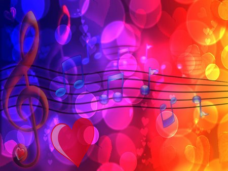 valentines day music - abstract, 3d and cg