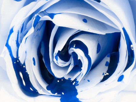 Bleeding Rose. jpg - fantasy, rose, bleeding, blue