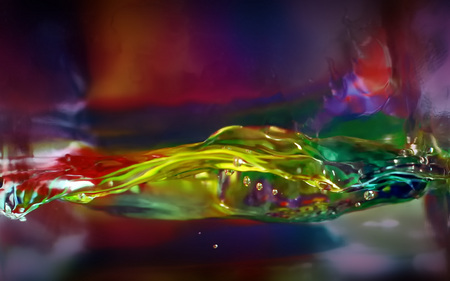 rainbow fluid - abstract, colour, water, rainbow