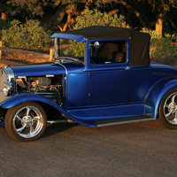 1931 ford model A sport coupe blue