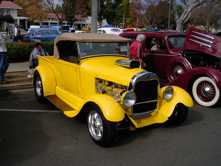 1929 ford roadster pickup yellow - pickup, 1929, yellow, ford, roadster