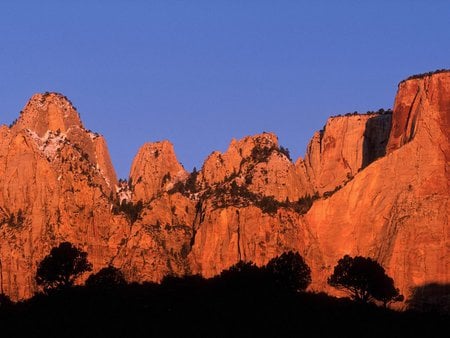 zion mountain utah - mountains, nature