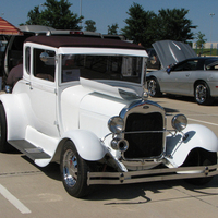 1929 ford model A coupe white