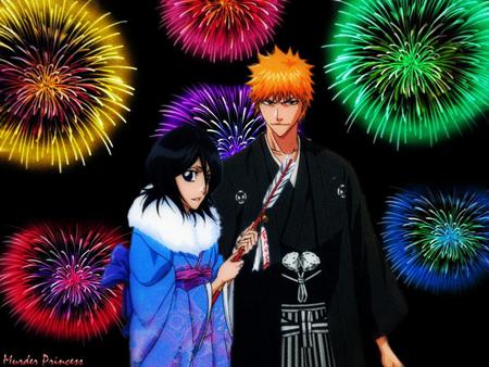 Ichigo and Rukia - ichigo, anime couple, bleach, rukia