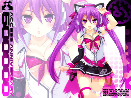 beatmania - beatmania, girl, hot, anime, purple hair