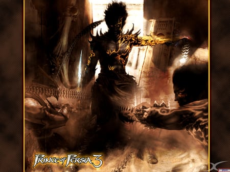 In Dark  - prince of persia, sword, pop, video game, chain, dark, prince of persia the two thrones, 2005, fire, pop t2t, action, prince, adventure